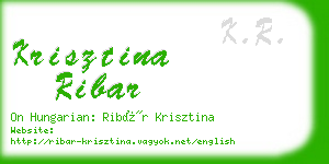 krisztina ribar business card